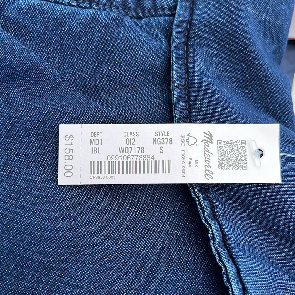 Madewell Blue Lightweight Shirt Jacket - Picture 5 of 6